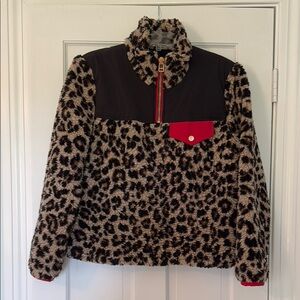 Veronica Beard Leopard Print Fleece